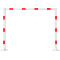 Height restriction barriers | stationary | fixed, 100 x 100 mm, to be fixed by plugs | total width: 3000 mm | clear height: approx. 2300 mm